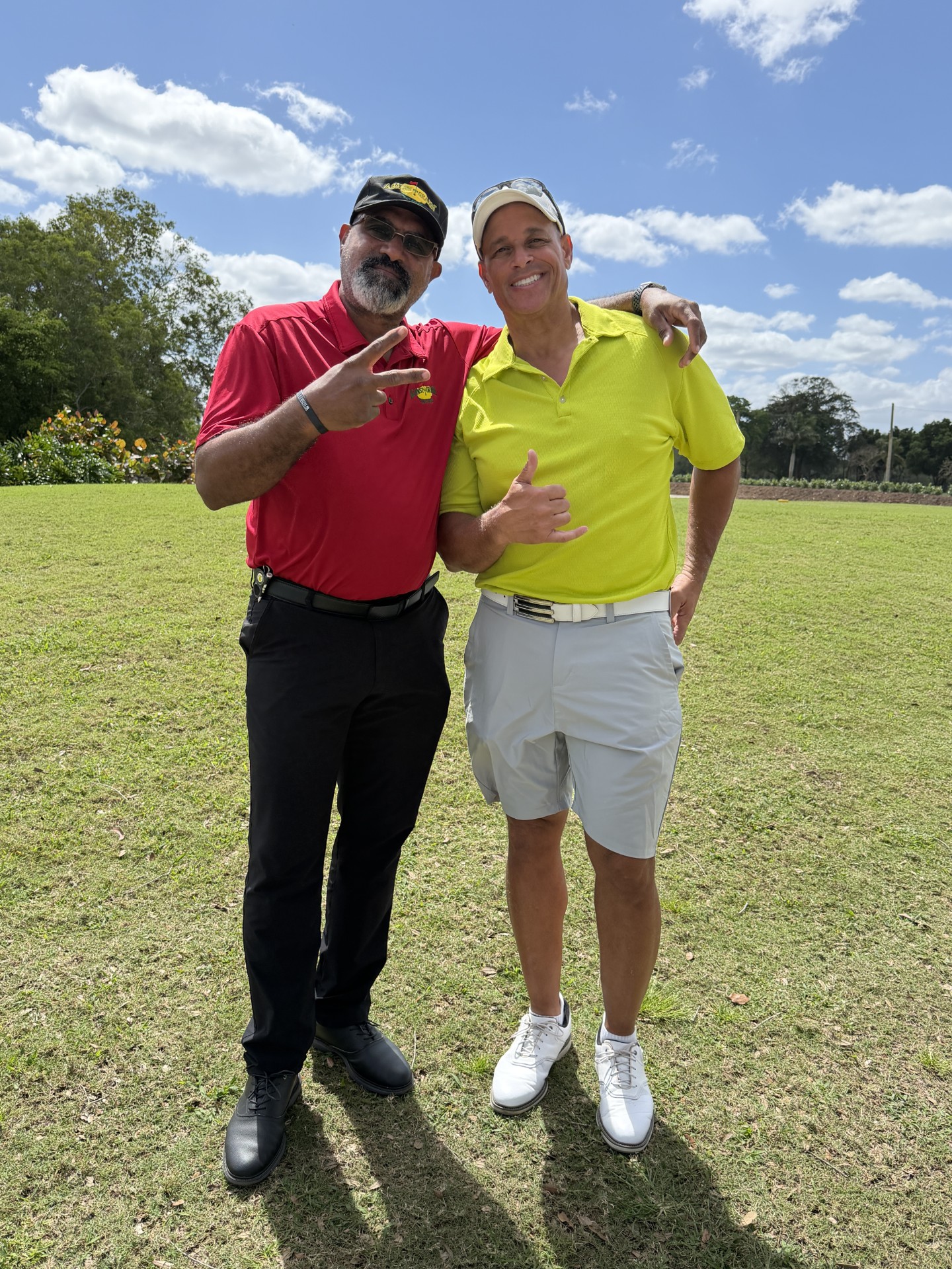 Local golf tournament players